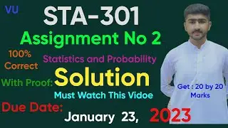 STA301 Assignment 2 Solution 2023 | STA301 Assignment 2 Fall 2022 |  By usama rajpoot #sta301 #2023