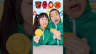 Squid Game Emoji Food Mukbang ASMR sick emotion 🥵Dalgona Candy #funny #mukbang #asmr
