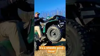 Wheels up for the weekend! #atv #wheelie #toycrazyatv