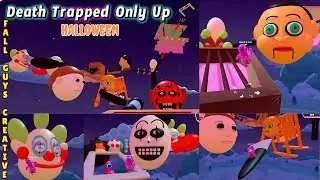 Crazy Fall guys Halloween Map -Death Trapped Only Up #fallguys #fallguyscreative