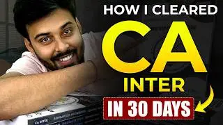 Last 30 Days to CA Inter Sep 26: MASTER STRATEGY🔥 CA Inter September 2026 | CA Inter | ICAI