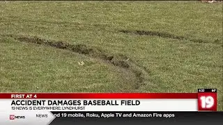 Community helps repair baseball field after driver damages grass