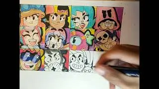 Dibujando el icono de Chester - Drawing Chester's icon (Brawl Stars)