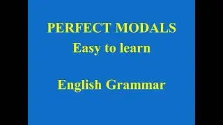 Perfect Modals lesson