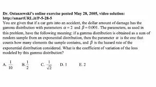 Exam P Exercise for May 25, 2017