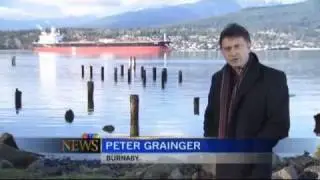 2011 12 02 TV News Story about oil tankers in Vancouver Harbour