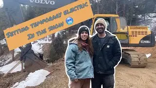 Installing temporary power box in the middle of winter diy (Episode 2)