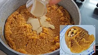 📢 İRMİK HELVASINI BÖYLE DENEYİN 📢TAHİNLİ SUSAMLI İRMİK HELVASI #food #trending