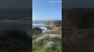 Wave Watching at The Davenport Bluffs in Northern California - Highway 1