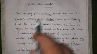 1.1 : Introduction of Vector Atom Model