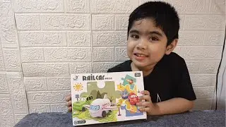 Kihan Unboxes & Plays with His RailCar Puzzle Toy! 🚆🧩 Learning Through Play