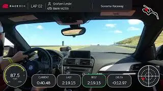 2:00.76 Fast Lap at Sonoma Raceway &mdash; BMW M235i Onboard With Data