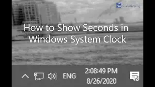 How to Show Seconds on System Clock in Windows 10 - tutorial