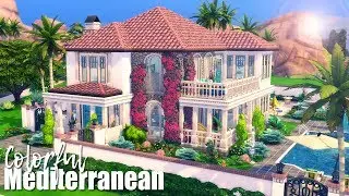 Colorful Mediterranean 🌺🌞|| The Sims 4 Family Home: Speed Build