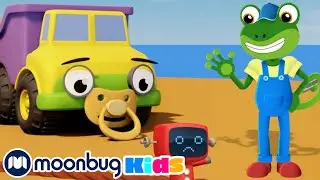 The Great Truck Tug of War!! | Cars, Trucks & Vehicles Cartoon | Moonbug Kids