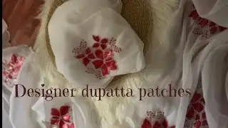 Designer dupatta making at home//sequins embroidery work design 
