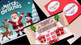 DIY Christmas pop-up card // Christmas Greeting card making 