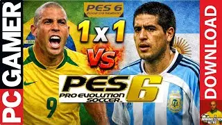 BRASIL 1x1 ARGENTINA 🔥 PES 6 PC Season Patch 2002-2003 LEGENDS