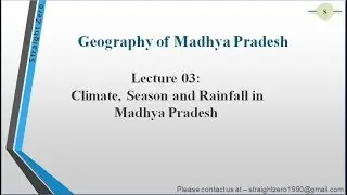 Mission MPPSC  - L03 MP Geography lecture on climate, season and rainfall in MP