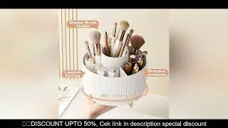 360&Acirc;&deg; Rotating Makeup Organizer - 1pc Plastic Cosmetic Storage with 5 Compartments - Multi-Functiona