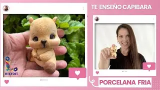 Te enseño  hacer   un capibara  (carpincho) en porcelana fria