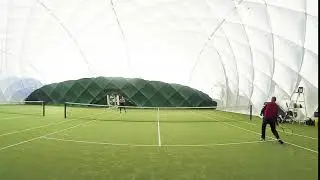 Tennis Technical Warm Up - Rally Crosscourt in Service Boxes for 5 Minutes
