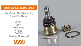ARM BALL JOINT M12 (kunci 19) | untuk ATV - Mini Jeep - Buggy - Gokart - Custom Universal