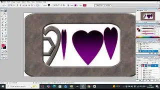 Creating Beautiful Purple Heart Design Inside a Large Frame