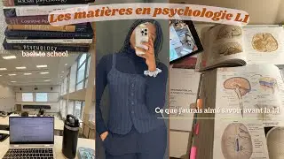 L1 en psychologie : les matières  (partie 1)