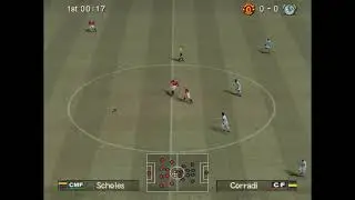 Man City vs Manchester United | First Half Premier League Derby Pro Evolution Soccer PES 6 Gameplay