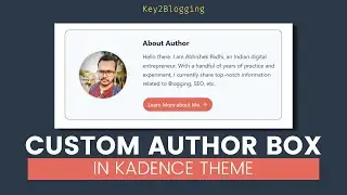 How to Add a Custom Author Box in Kadence Theme | ✸ Hook Element Tutorial ✸