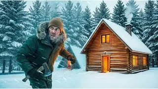 He Was Freezing | Then He Built a Secret Snow Cabin With a Fireplace (Ice Wind Outside)