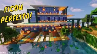 ⛏ CONSTRUINDO UMA MANS&Atilde;O AZUL NO MINECRAFT 💙🏡