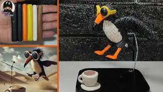 Как сделать ФРУЛИ ФРУЛА 🐧🕶️☕ из глины || Итальянская гниль 🤯🧠 || Скульптор фигурок 🖌️