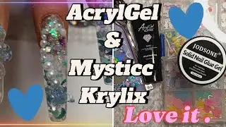 AcrylGel & Mystic Krylix Set @SUGARDECLIPSENails#glitternails #acrylgel #beginnernails #subscribe