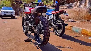 Yamaha RX 100 scrambler & Bajaj Pulsar scrambler, modifications explained #yamaharx100