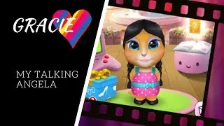 Gracie Teaches Mommy About My Talking Angela Playing Mini Games Feeding Bathing & Playing Dress Up