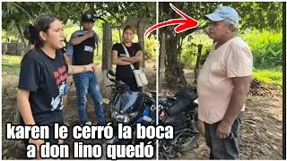 Karen le sacó todo sus trapitos al sol a don lino en pleno video😱