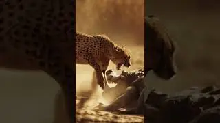 cheetah saves cub from crocodile. #cheetah #crocodile