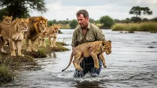 Man Saves Drowning Lion Cub &mdash; Then the Pride Does Something Unthinkable!