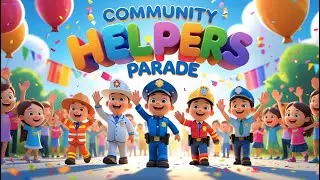 Community Helpers Parade 🎉 | Fun Kids Song | Learn About Helpers | Happy Simple Songs