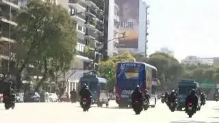 La llegada del micro de Boca al Monumental para el Superclásico ante River
