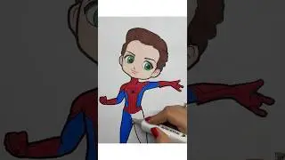 Coloring Web Hero Kid 🧒🕸️ | #webherokid #coloring #coloringtime #markers #kidsart