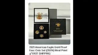 2021 American Eagle Gold Proof Four-Coin Set (21EFN) West Point ✔️ FAST SHIPPING