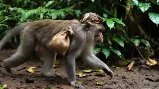 Smart Monkey Fishing & Frying Fish in Hut | Unique Realistic Video