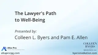 The Lawyer's Path to Well Being