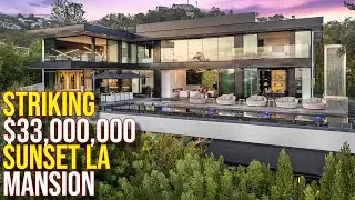 Explore $33,000,000 Striking Mega Mansion Above Sunset Strip!