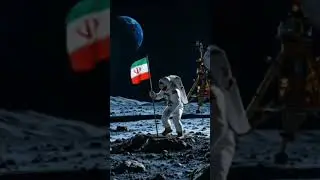 🇮🇷🤖 Iranian Robot proudly raising the flag in space 🚀✨ #IranPowerIran #IranRobot