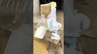 Rural Ingenious Invention: Plastic Bottle + Fan = Grain Husking Wonder!