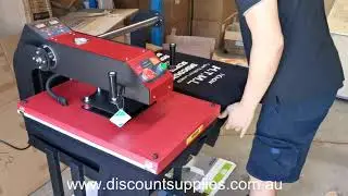 Pneumatic dual plates heat press in auto mode